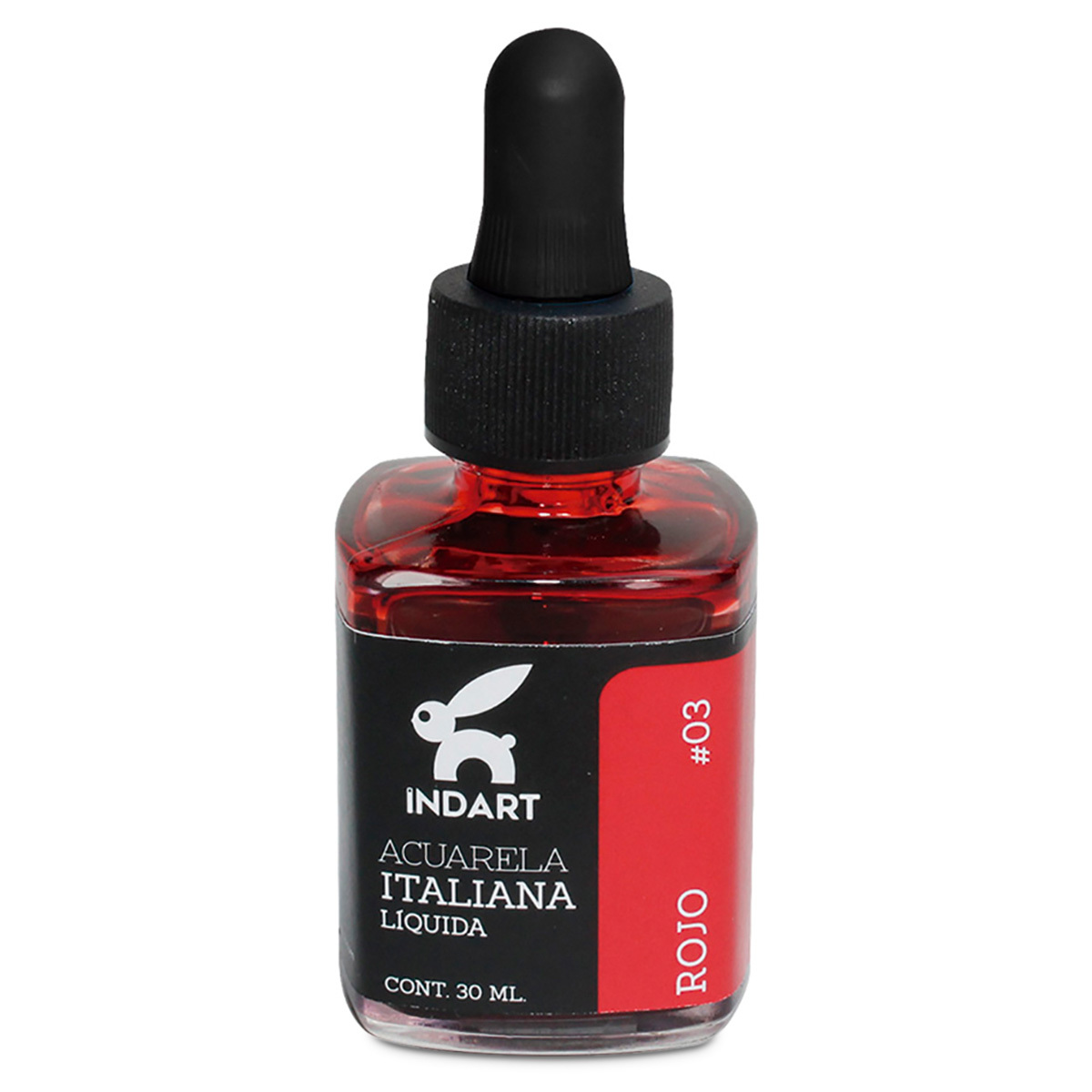 ACUARELA LIQUIDA ROJO ITALIANA INDART BOTE VIDRIO 30ML