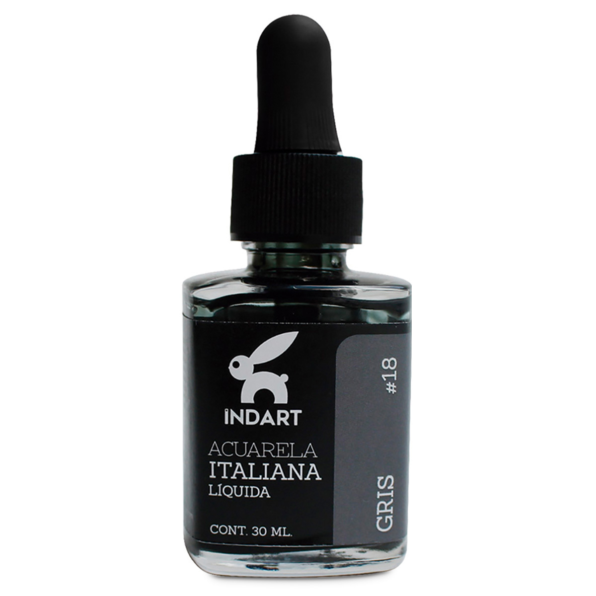 ACUARELA LIQUIDA GRIS ITALIANA INDART BOTE VIDRIO 30ML