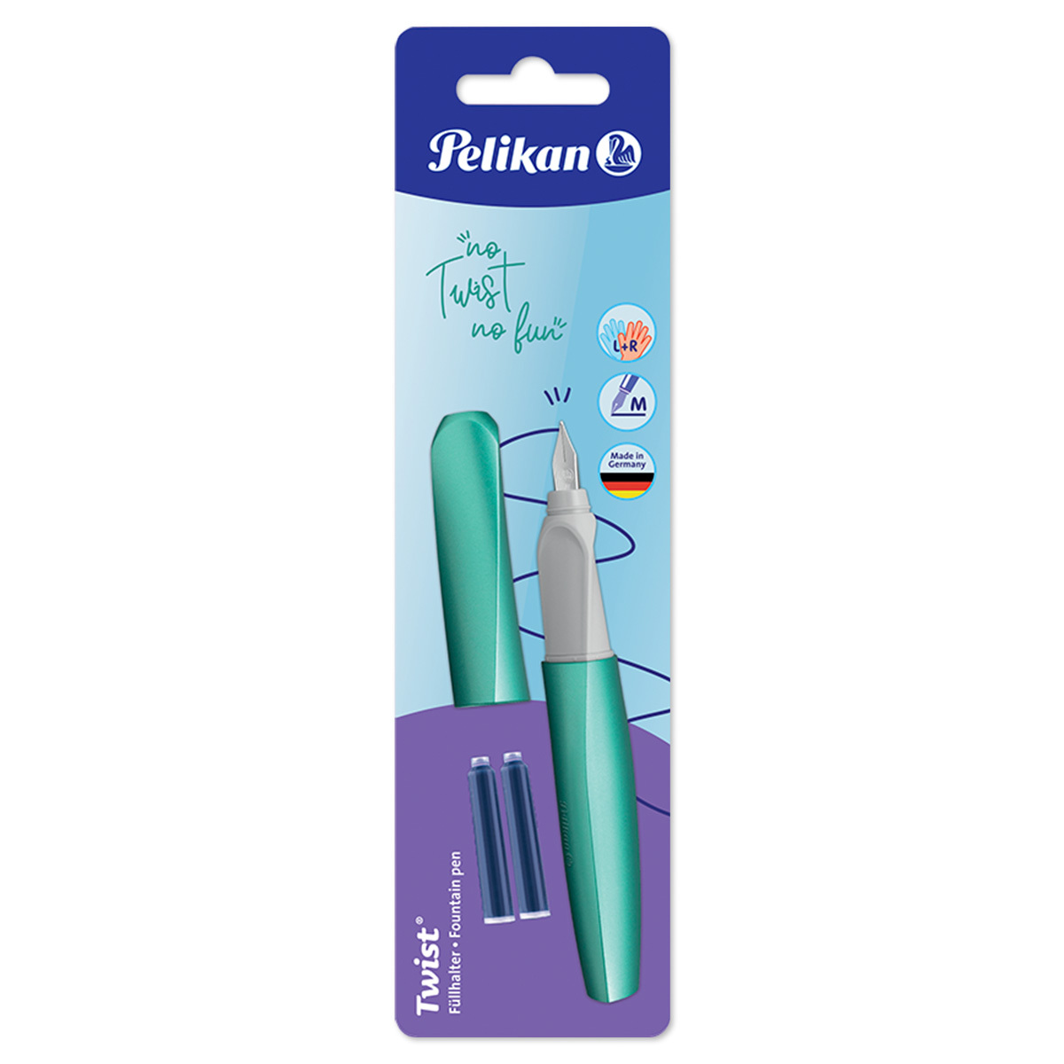 PLUMA FUENTE TWIST VERDE MENTA