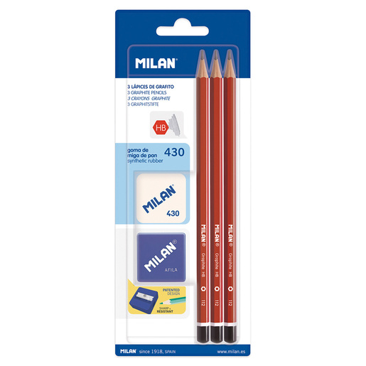 COMBO MILAN 5U (CONTIENE: 3 LAPIZ DE GRAFITO HB +