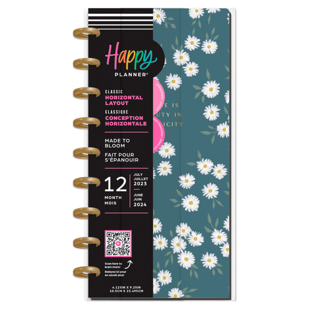 ANOTADOR HAPPY PLANER 12 MESES (MADE TO BLOOM SKINNY)