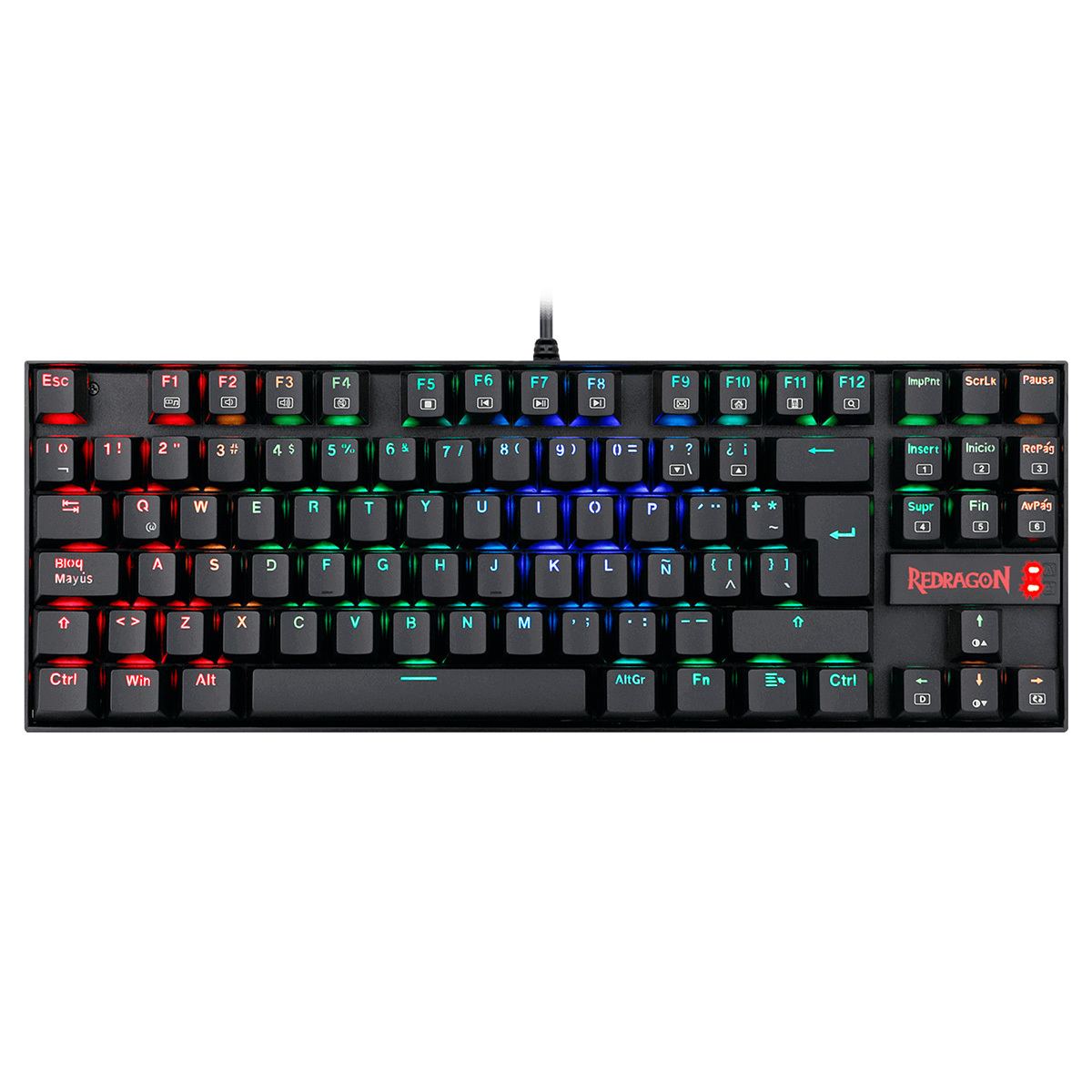 TECLADO REDRAGON KUMARA USB RETROILUMINADO NEGRO K552-KR-SP