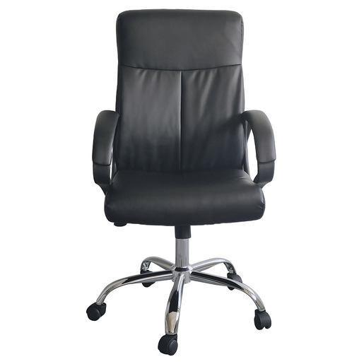 SILLA EJECUTIVA CUERINA NEGRO