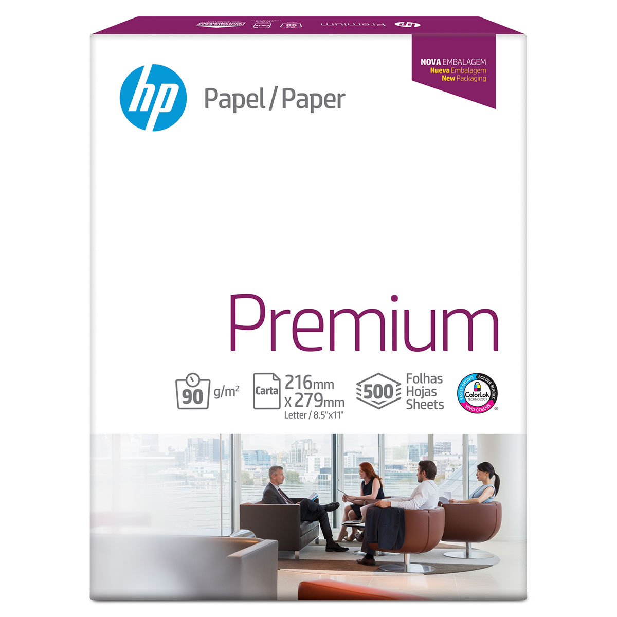 PAPEL HP LASER T/CARTA RESMA 90 GR