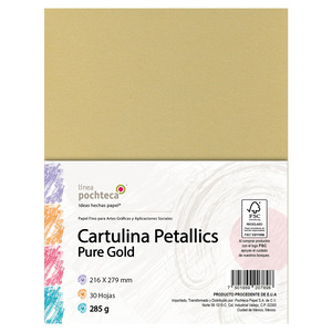 CARTULINA CARTA PETALLICS GOLD 285GR 30H