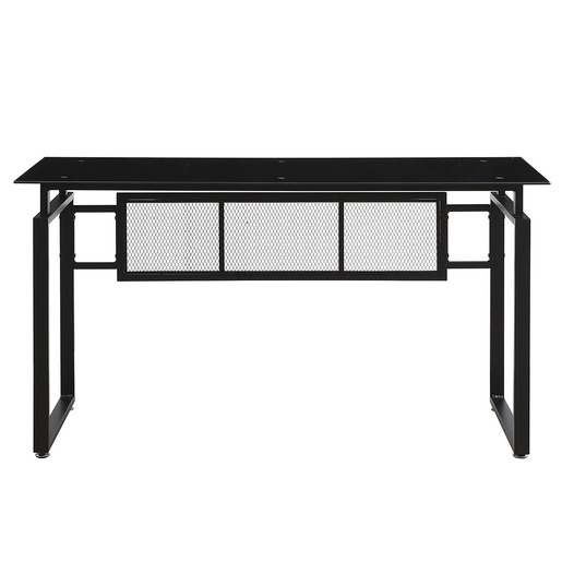 ESCRITORIO VIDRIO CON MESH