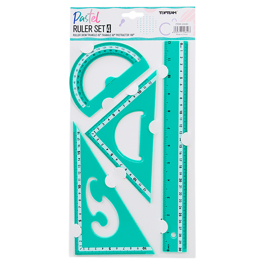 SET GEOMETRICO TOP TEAM 30CM VERDE 4U