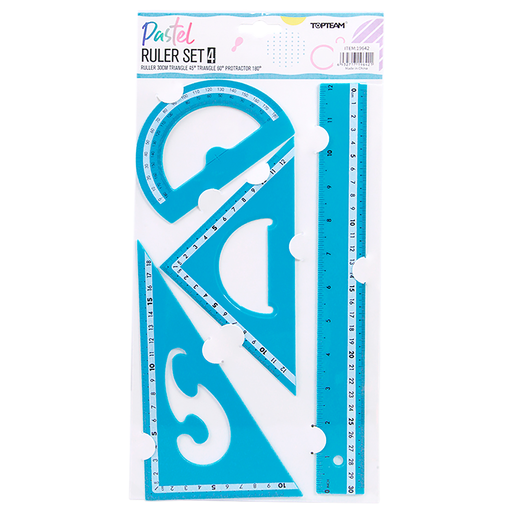 SET GEOMETRICO TOP TEAM 30CM AZUL 4U