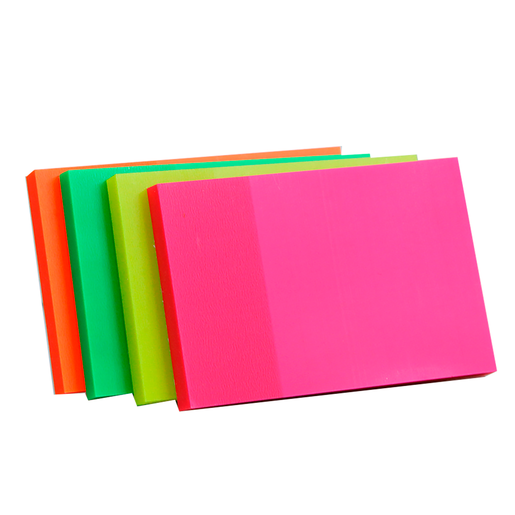 NOTAS ADHESIVAS TOP TEAM 3  X 2   NEON 400H (100H POR COLOR, VERDE, AMARILLO, NARANJA, ROSA)