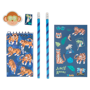 SET ESCOLAR ISTUDY JUNGLE (INCLUYE 2 LAPICES, SACAPUNTAS, RESALTADOR, BORRADOR, BLOCK NOTAS) SET ESCOLAR ISTUDY JUNGLE (INCLUYE 2 LAPICES, SACAPUNTAS, RESALTADOR, BORRADOR, BLOCK NOTAS)