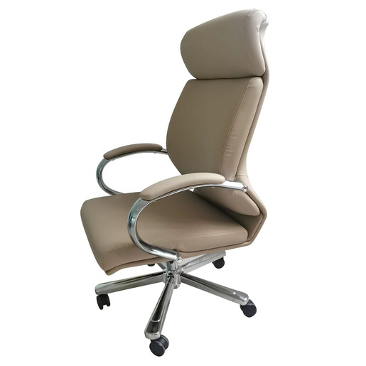 SILLA GERENCIAL DE CUERO SINTETICO COLOR HUESO