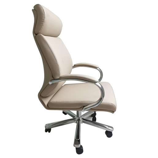 SILLA GERENCIAL DE CUERO SINTETICO COLOR HUESO