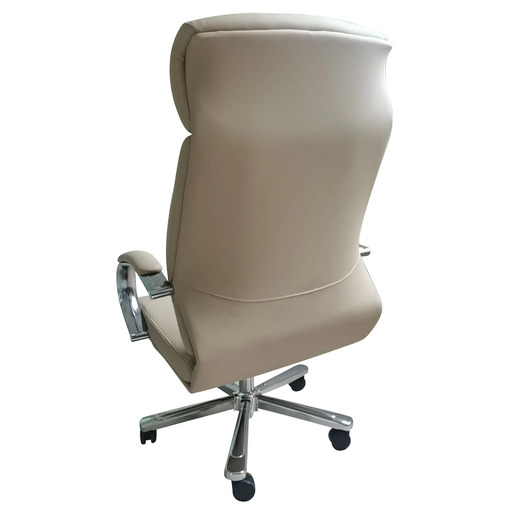 SILLA GERENCIAL DE CUERO SINTETICO COLOR HUESO