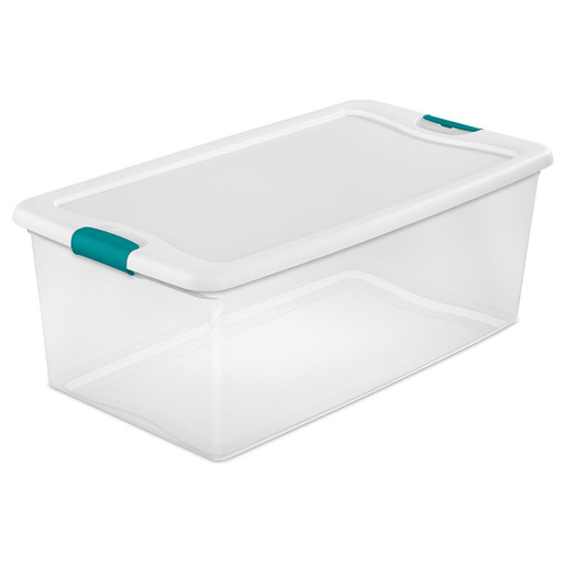 CAJA PLASTICA 100 LITROS TAPA BLANCA STERILITE