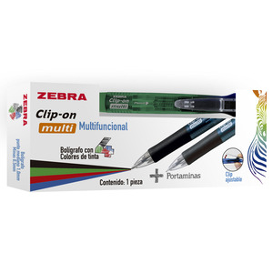 BOLIGRAFO ZEBRA MULTIFUNCIONAL 4 COLORES + PORTAMINAS 0.5MM 1U (VERDE) BOLIGRAFO ZEBRA MULTIFUNCIONAL 4 COLORES + PORTAMINAS 0.5MM 1U (VERDE)