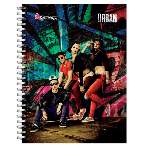 CUADERNO ESPIRAL ARIMANY URBAN MULTIMATERIA 180H (PASTA DURA)