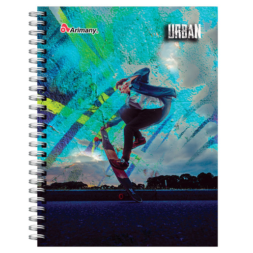 CUADERNO ESPIRAL ARIMANY URBAN MULTIMATERIA 180H (PASTA DURA)