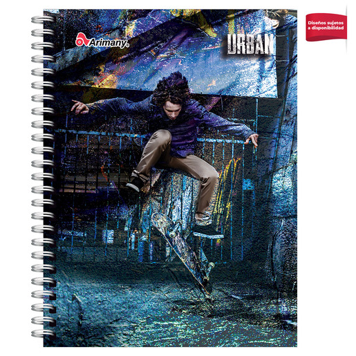 CUADERNO ESPIRAL ARIMANY URBAN MULTIMATERIA 180H (PASTA DURA)