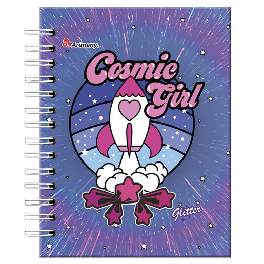 CUADERNO ESPIRAL ARIMANY FRANCES GLITTER MULTIMATERIA 150H
