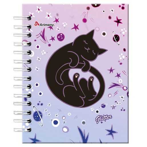 CUADERNO ESPIRAL ARIMANY FRANCES GLITTER MULTIMATERIA 150H