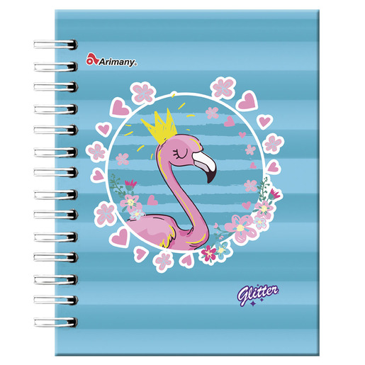 CUADERNO ESPIRAL ARIMANY FRANCES GLITTER MULTIMATERIA 150H