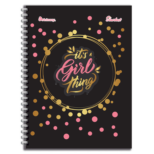 CUADERNO ESPIRAL ARIMANY STARDUST LINEAS 100H (PASTA SEMI DURA)