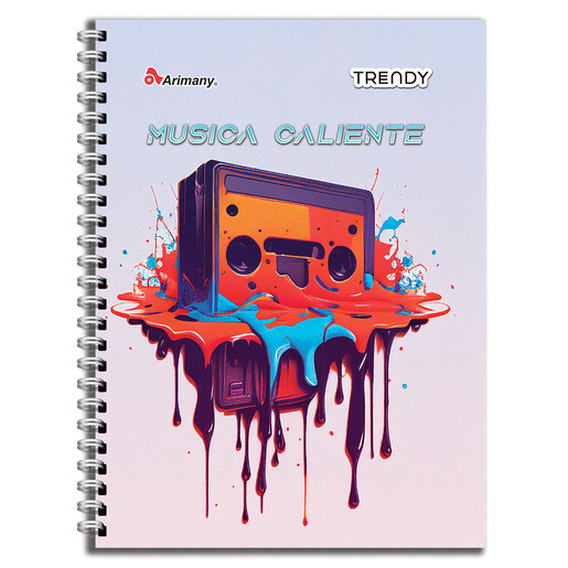 CUADERNO ESPIRAL ARIMANY TRENDY MULTIMATERIAS CUADROS 200H (PASTA SEMI DURA)