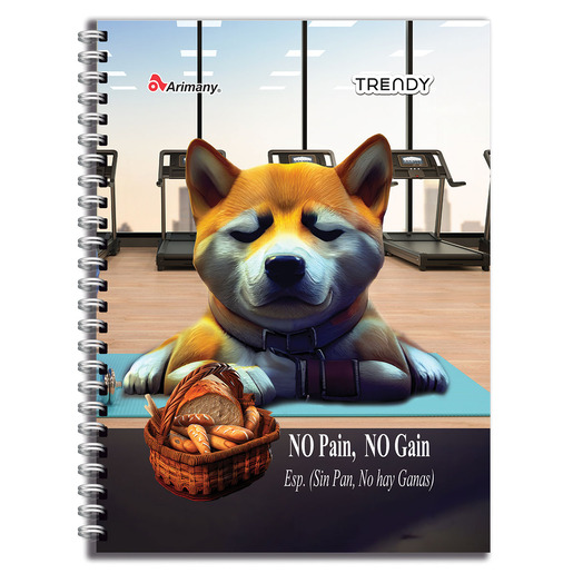 CUADERNO ESPIRAL ARIMANY TRENDY MULTIMATERIAS CUADROS 200H (PASTA SEMI DURA)