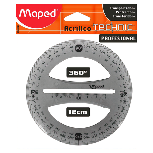TRANSPORTADOR MAPED TECHNIC PRO 360 12CM 1U