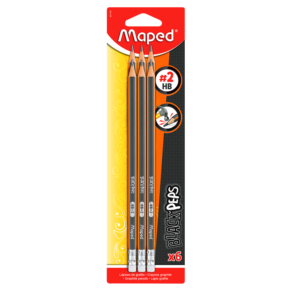 Lápices de Grafito Maped Black Peps Número 2 HB 36 pzas | en línea Lápices de Grafito Maped Black Peps Número 2 HB 36 pzas | en línea