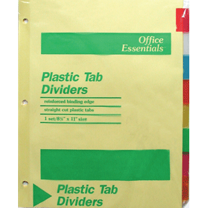 SEPARADORES INSERTABLES BÁSICOS AMARILLOS, PESTAÑAS MULTICOLOR 8 PESTAÑAS