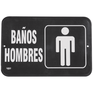 LETRERO BAÑO DE HOMBRES