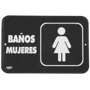 LETRERO BA O MUJERES