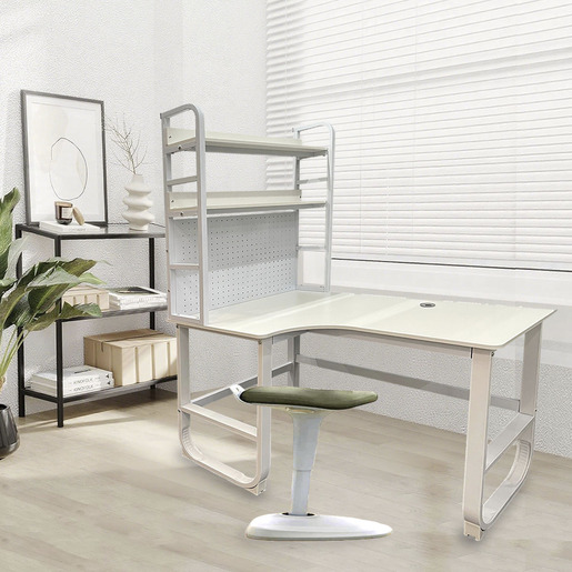 ESCRITORIO EN L CON PEGBOARD