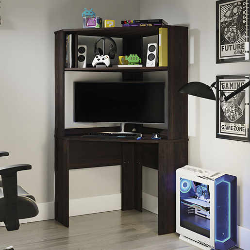 ESCRITORIO DE ESQUINA CON LIBRERO CANELA