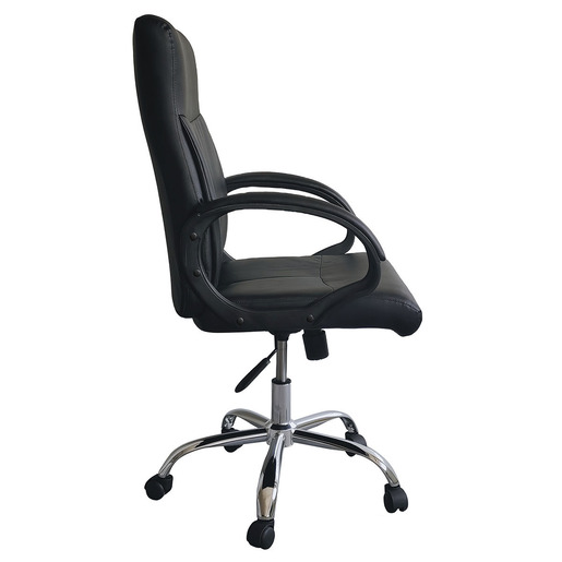 SILLA EJECUTIVA CUERINA NEGRO