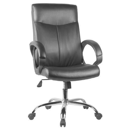 SILLA EJECUTIVA CUERINA NEGRO