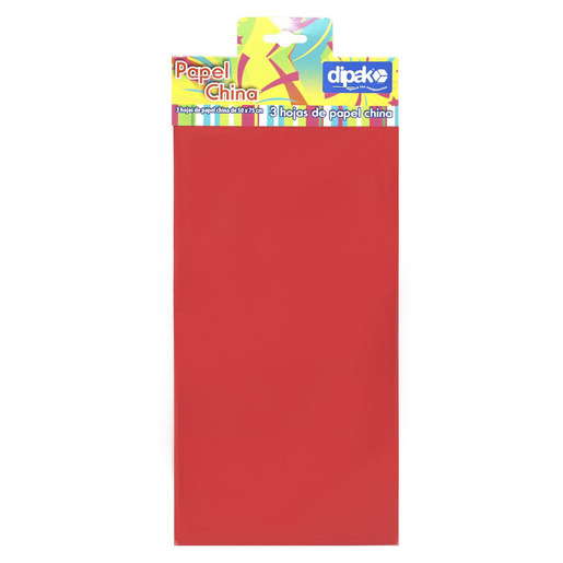 PAPEL DE CHINA DIPAK 3 HOJAS ROJO