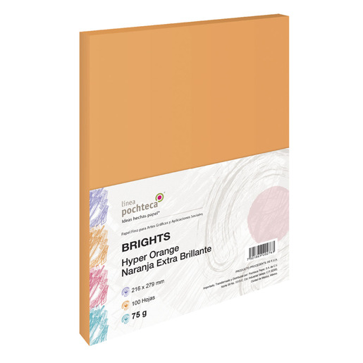 PAPEL BRIGHTS NARANJA T/C 100H