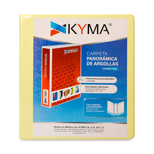CARPETA PANORAMICA KYMA ARILLO O 1PG AMARILLO PASTEL
