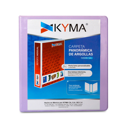 CARPETA PANORAMICA KYMA 1 PULG ARILLO