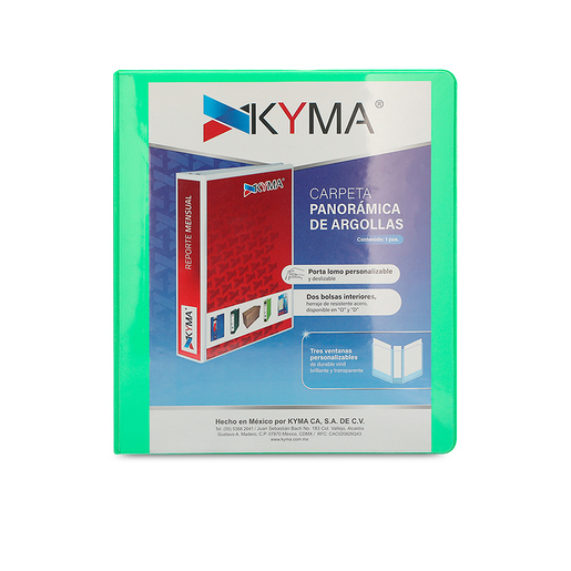 CARPETA PANORAMICA KYMA 1 PULG ARILLO