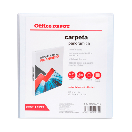 CARPETA, 3 ARILLOS EN  O , TAMANO CARTA, 0.5 PULG