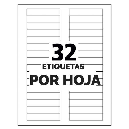 ETIQUETA ID 1.6 X 7.3 CM LÁSER/INKJET PAQ 256