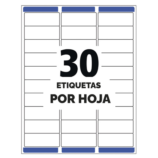 ETIQUETA BLANCA REPOSICIONABLE 2.5 X 6.7 CM INKJET PAQ 750