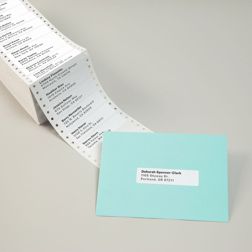 ETIQUETA BLANCA PERMANENTE FORMA CONTINUA