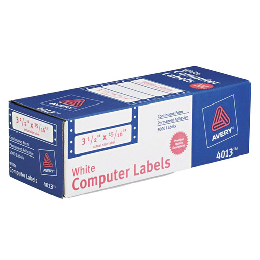 ETIQUETA BLANCA PERMANENTE FORMA CONTINUA