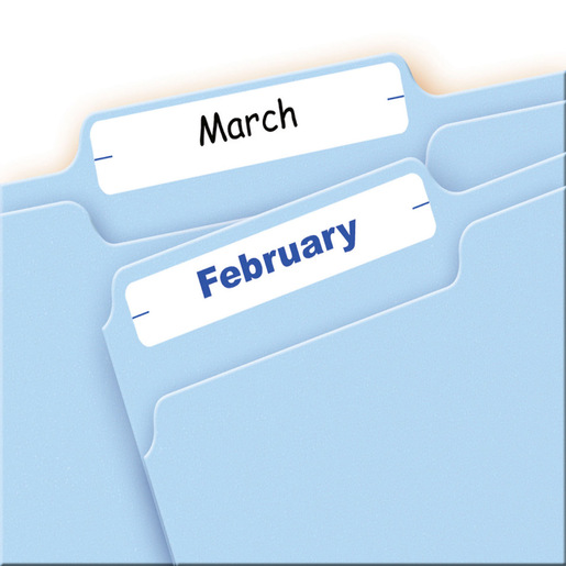 ETIQUETA FÓLDER BLANCA LÁSER/INKJET 1.7 X 8.7 CM, PAQ 252