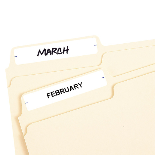 ETIQUETA FÓLDER BLANCA LÁSER/INKJET 1.7 X 8.7 CM, PAQ 252