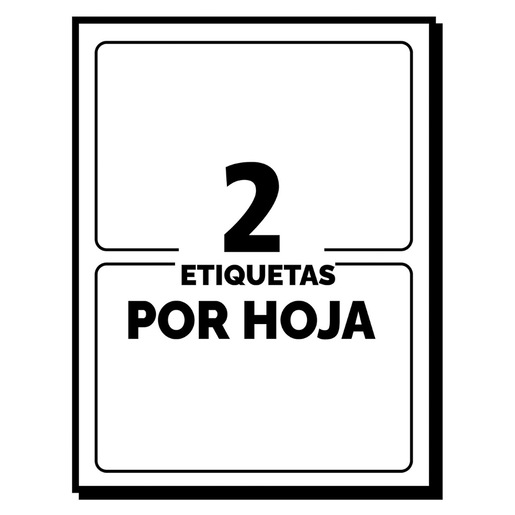 ETIQUETA AUTOLAMINADA CON BORDE GRIS 7 X 9.5 CM PAQ 8